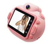 2 Inches IPS HD Screen Toy Camera Cartoon Portable SLR HD Children's Digital Camera for Children Birthday Gift-Pink