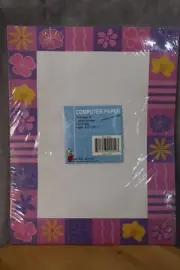 Computer Paper Laser Ink Jet Printer Floral Border 42 Sheets 8-1/2 "x 11"