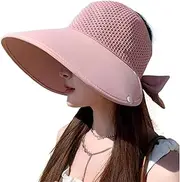 [Generic] Large-Brim Hollow Sunscreen Hat with Removable Neck Shawl, Sun Hat for Uv Protection，2025 Fashionable Wide Brim Visor