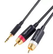 3.5mm to 2-male RCA Adapter Cable 8ft/2.4mm