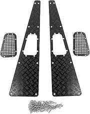 Hood Trim Component for Defender 1/10 RC Crawler with Anti- and Fasteners, Black