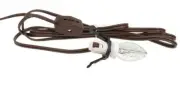 Clip Light With Clear Bulb Brown 6’ Cord On/Off Switch