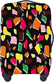 [Adorila] Travel Luggage Cover Suitcase Protector, Washable Elastic Protective Cover Fits 26-28 Inch Luggage (XL, Polygon)