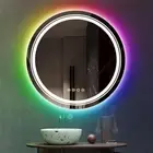 Large Bathroom HD Vanity Mirror RGB Multicolor Backlit+Adjustable Front-Lighted