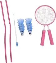 FOYTOKI 1Set Badminton Racket Set Lightweight Durable Sports Gadget for Aged for Outdoor Activities Sports Training Easy to Carry Comfortable Grip