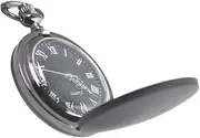 [FOMIYES] Quartz Pocket Watch Black Frosted Portable for Men and Women Compact Design Lightweight Precise Quartz Movement Present for Friends and Colleagues