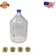 Single 10000ml Borosilicate Media Storage Bottle - Round, Leak-Proof Feature