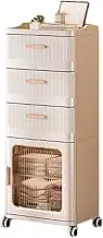 Chest of Drawers,White Bedside Table for Bedroom,Drawer Chest with Wheels,Drawers Dresser,for Hotel and Entrance Hall,Study Room(16.53x12.59x40.94in)