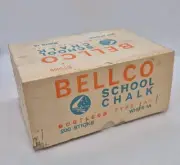 Bellco School Dustless Chalk Box Approx 198 Sticks Type 1A White VTG Australian