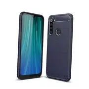 Case Compatible with Xiaomi Redmi Note 8 Case, Carbon Fiber Texture Design Blue