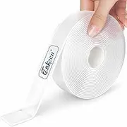 TSKECN Double Sided Tape Heavy Duty Multipurpose Wall Tape Adhesive Strips Removable Mounting Tape,Washable Strong Sticky Transparent Tape Gel Poster Carpet Tape for Paste Items,Household (16.5)