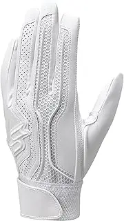 SSK EBG3002WC Single Band Gloves for High School Baseball (Both Hands), White (10), L