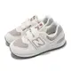 New Balance 休閒鞋 574 Wide 中童 寬楦 小朋友 海鹽 白 麂皮 網布 魔鬼氈 運動鞋 NB PV574RCD-W