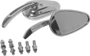 HardDrive Custom Cast Tapered Mirrors Chrome Harley Davidson 18-130