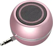 Rumfo Mini Phone Speaker Portable Wireless Plug in Speaker with 3.5mm Aux Audio Jack Rechargeable Plug and Play Clear Bass Speaker Universal For Cell Phone iPad MP3 MP4 Tablet Computer (Rose Gold)