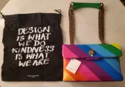 NWT Kurt Geiger Kensington Large Crossbody Bold Rainbow Dustbag Limited Edition