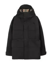Burberry Patch-Pocket Hooded Parka Coat XL,L Black