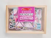 New - Melissa & Doug 20 Wooden Princess Magnets In A Box Ages 2+ Sealed
