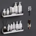2-Pack Adhesive Shower Caddy, Shower Shelves with Hooks, No Drilling Shower Rack