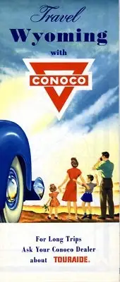 1958 Conoco Road Map: Wyoming NOS