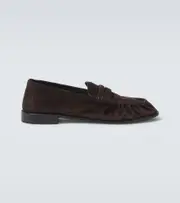 [Saint Laurent] Saint Laurent Le Loafer suede penny loafers AU 9 brown
