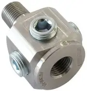 Aeroflow 1/8" Npt Block Adapter 1 X Male to 5 X Female Tee S/S - AF388-01