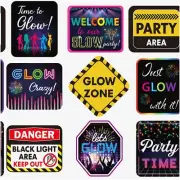 GlowFest Neon Party Kit - 9-Piece Glow in The Dark Decorations Set | Black Light