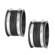 70149-P2 4 Inch Dust Control Flex Cuff with Steel Hose Clamps, Hose Connector...