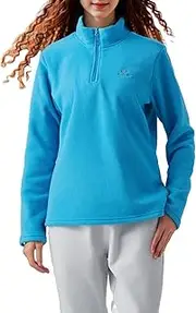 [tectop] Women's Polar Fleece Pullover Jackets 1/4 Quarter Zipper Long Sleeve Warm, Cozy Outerwear for Winter and Outdoor