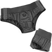 [ZYHJXY] Strap On Harness Pants Strapless Underwear for Men Women Couples Unisex Briefs, Black, Black, Large