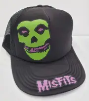 5Panel Black Death Thrash Metal Colors Green Skull Misfit Trucker Adjustable