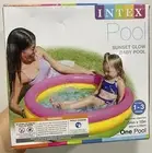 INTEX Sunset Glow 58924EP Inflatable Baby Pool-34in x 10in, Pink, Yellow, Green