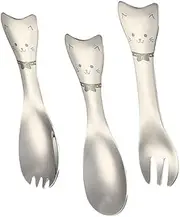 WEKADRIN Toddler Forks Cutlery Set 304 Stainless Steel Ice Cream Spoon Serving Spoon