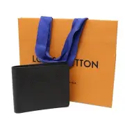 Louis Vuitton Taiga Portefeuille Mirtiple M30531 Noir Bifold Billfold Men'S