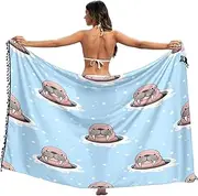 [RPLIFE] Cute Walrus Hole Sarong Coverups Women Swimwear, Summer Pool Swimsuit Sarong Women, Large, Cute Walrus Hole, Medium