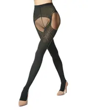 Wolford Holes Effect Performance Garter Tights