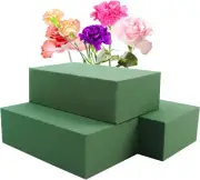 Prashent 3Pcs Floral Foam Blocks,Green Wet Dry Flower Foam Plant Foam for Fresh