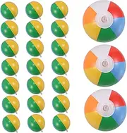 Toddmomy 24pcs Mini Beach Balls for Safe Friendly Summer Colorful Inflatable Pool Party Decorations for Outdoor Water Sports Indoor Play Activities