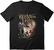 Baldurs Gate 3 Game Essential T-Shirt BlackS-3XL,Tee TX109 M