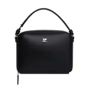 Courrèges Cloud Logo Plaque Chained Shoulder Bag One size black