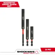 Milwaukee Impact Driver Drill Magnetic Guide Set 3 Piece Screwdriver Bit Holders