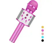 Red Birthday Gifts for Girls 6-15 Years Old Bluetooth Wireless Karaoke Microphone Party Gifts for Teens Boys Girls Toys 4-12 Years Old