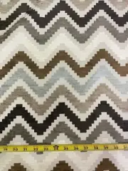 3.625 yds Romo Marlow Blue Taupe Cream Chevron Chenille Multi-Purpose Fabric