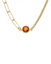 Meshmerise 18K Over Silver 1.00 ct. tw. Red Topaz Necklace