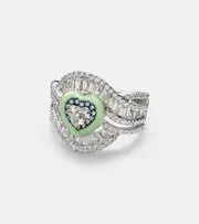 [Kamyen] Kamyen 18kt white gold ring with diamonds I silver