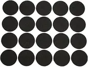 Angoily 100 Pack Round Felt Furniture Pads Self-Adhesive Non-Slip Chair Table Mats Protection for Floors (Black)