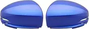 Wing Mirror Shell Cover For Fit For Jazz GK5 2014 2015 2016 2017 2018 2019 2020 Car Mirror Cover Shell Rearview Mirror Housing Lid Side Rearview Mirror Cover(Blue LH RH)
