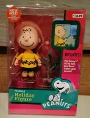 2011 Charlie Brown Poseable Holiday Figure W Christmas Tree & Card Game Peanuts