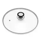 Glass Lid for Frying Pan, Fry Pan, Skillet, Pan Lid with Handle Coated in Sil...