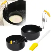 Egg Boiler Stainless Steel Egg Cooker Collapsible Hang Ear Poached Egg Cup TL
